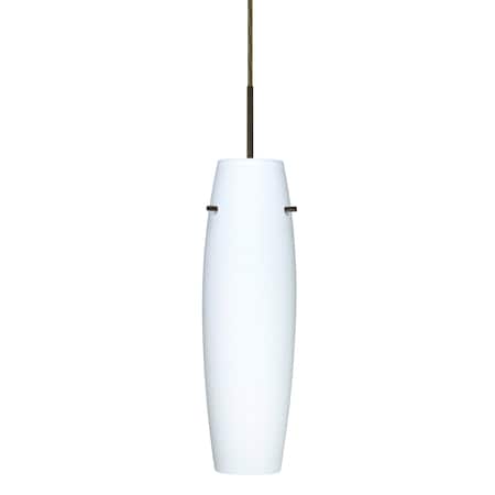 Besa Lighting Suzi Cord Pendant, Opal Matte, Bronze Finish, 1x9W LED 1JT-489707-LED-BR